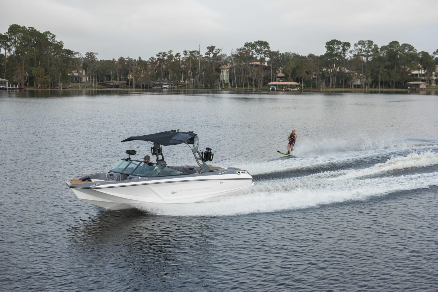 Royalty free waterski boat on lake Sheen Orlando FL