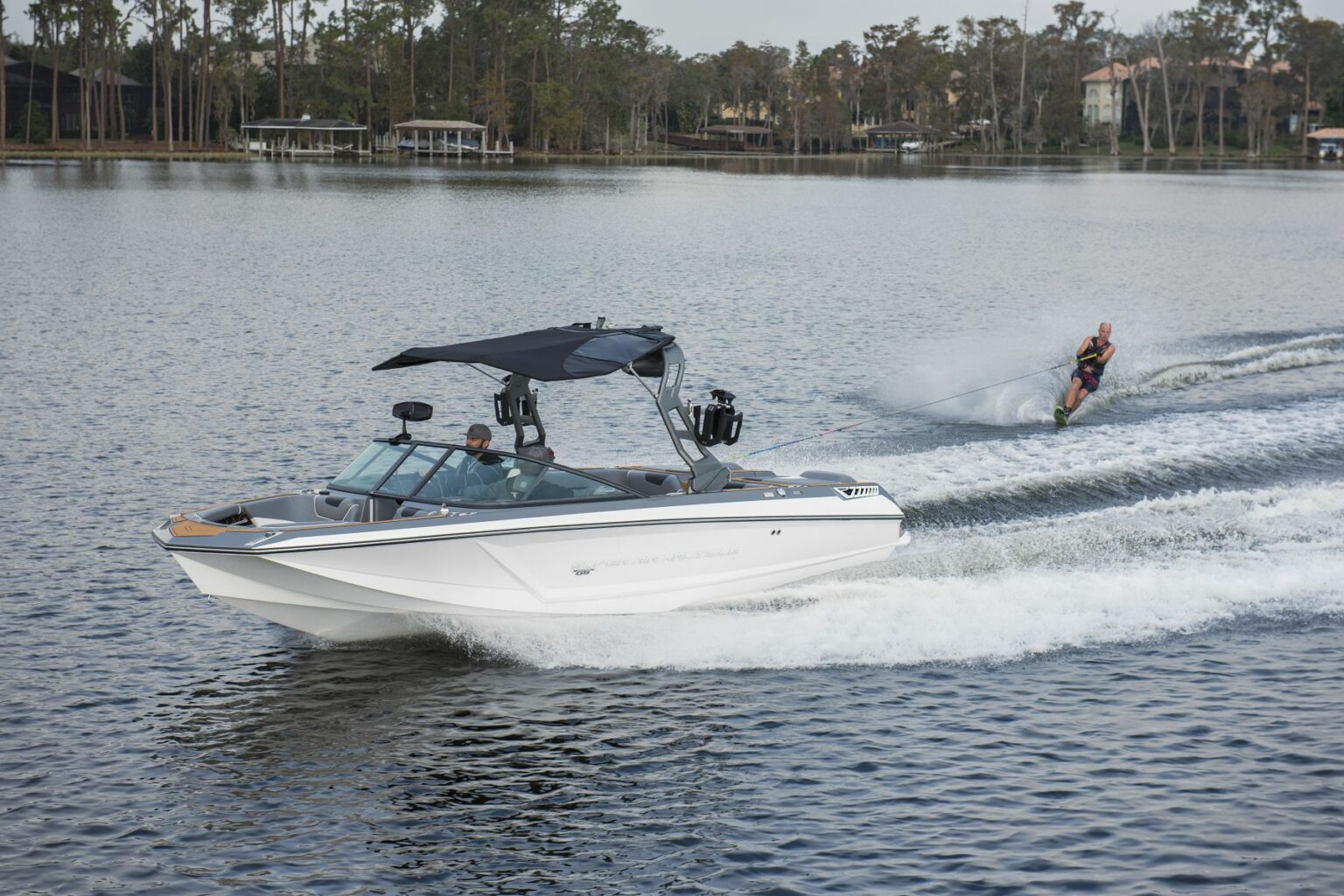 Royalty free waterski boat on lake Sheen Orlando FL