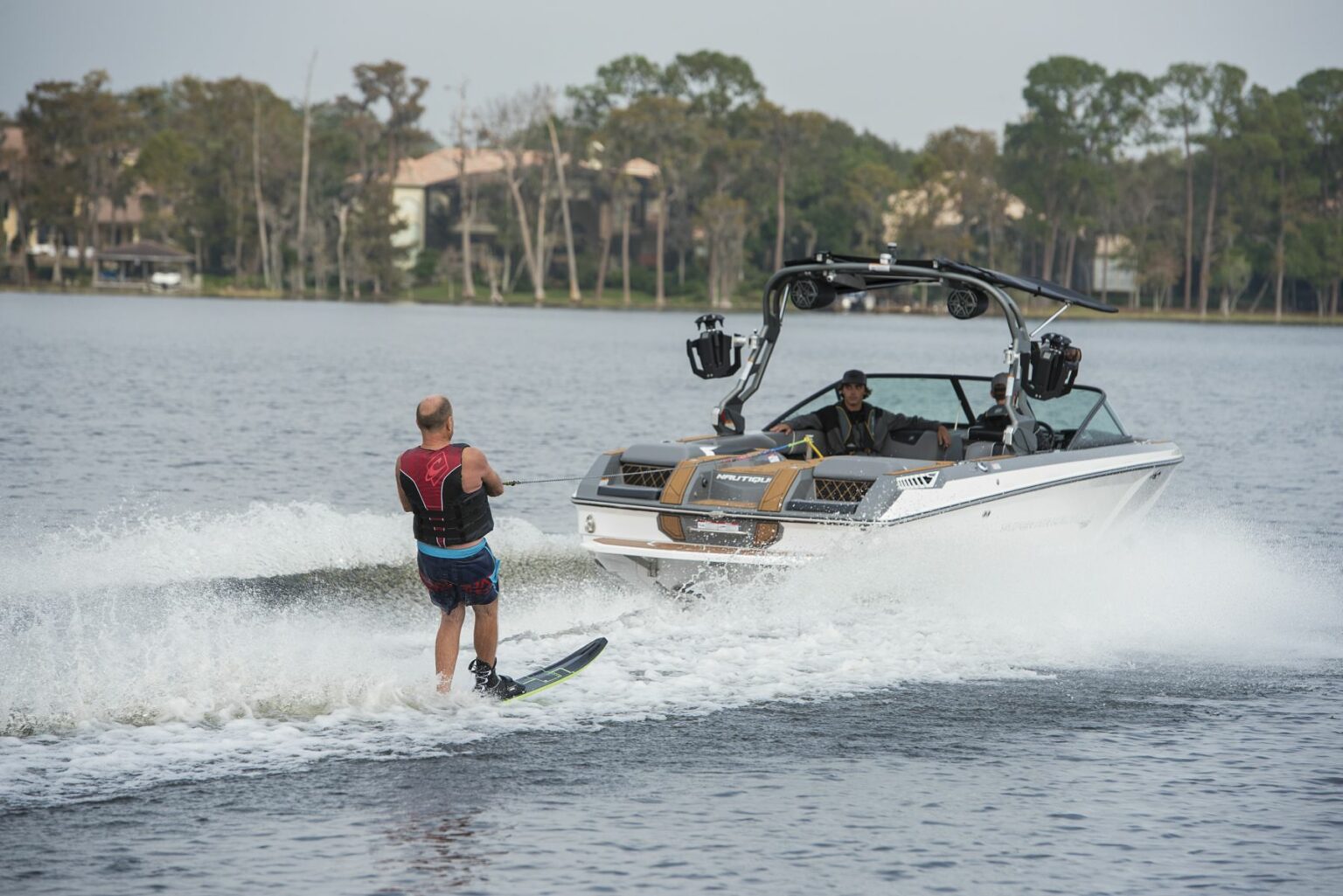 Royalty free waterski boat on lake Sheen Orlando FL